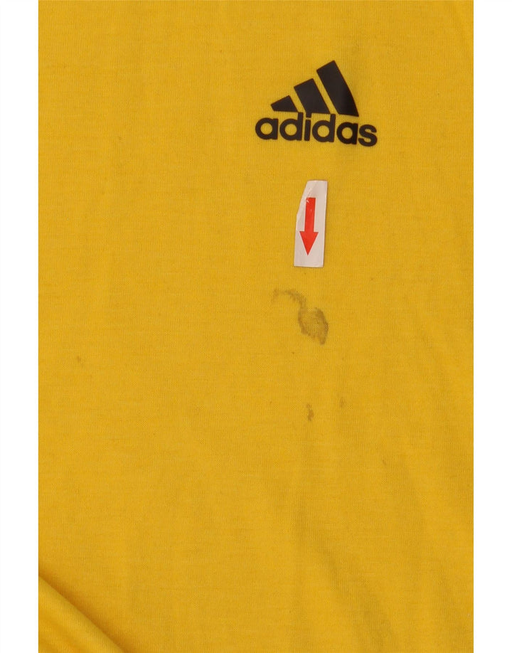 Tricou Adidas Climalite pentru bărbați Top mare din poliester galben