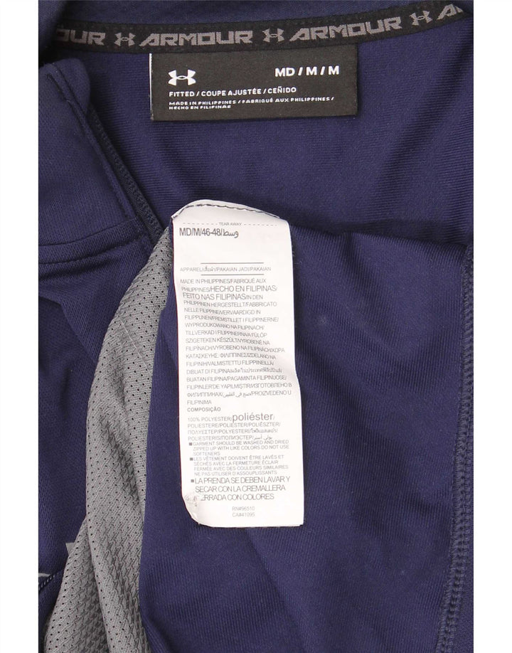 Jachetă de top pentru trening grafic Under Armour pentru bărbați, poliester mediu albastru bleumarin