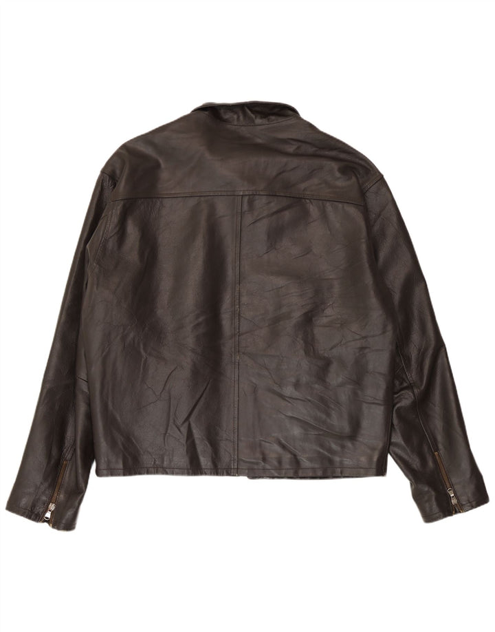 Jachetă de piele pentru bărbați John Roose UK 42 XL maro