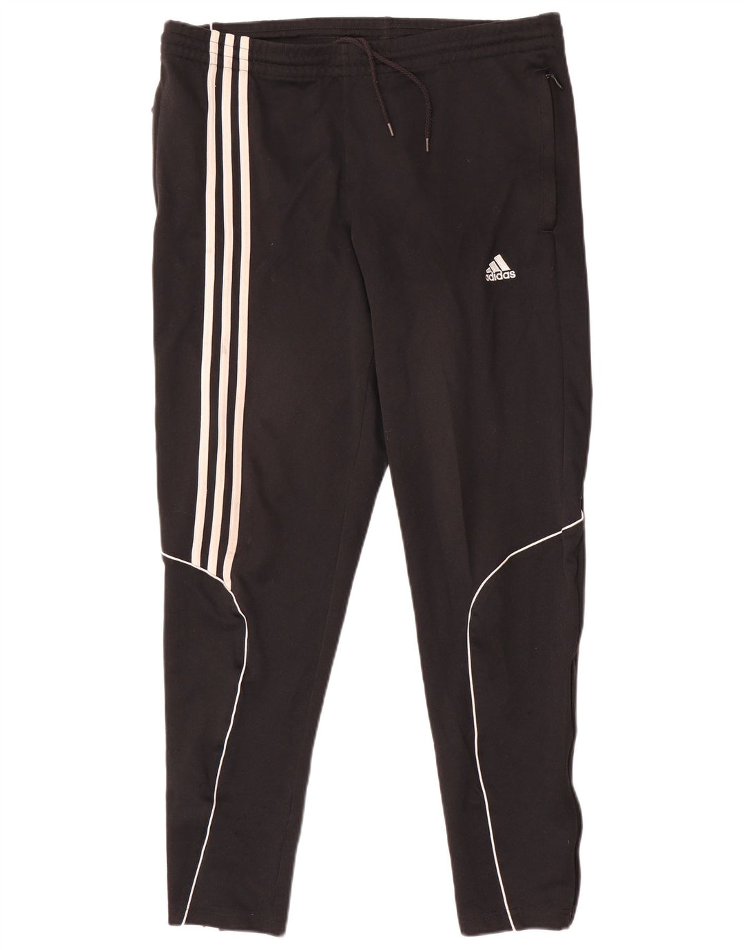 Pantaloni de trening Adidas Climalite pentru bărbați, negru mediu, poliester bloc de culoare