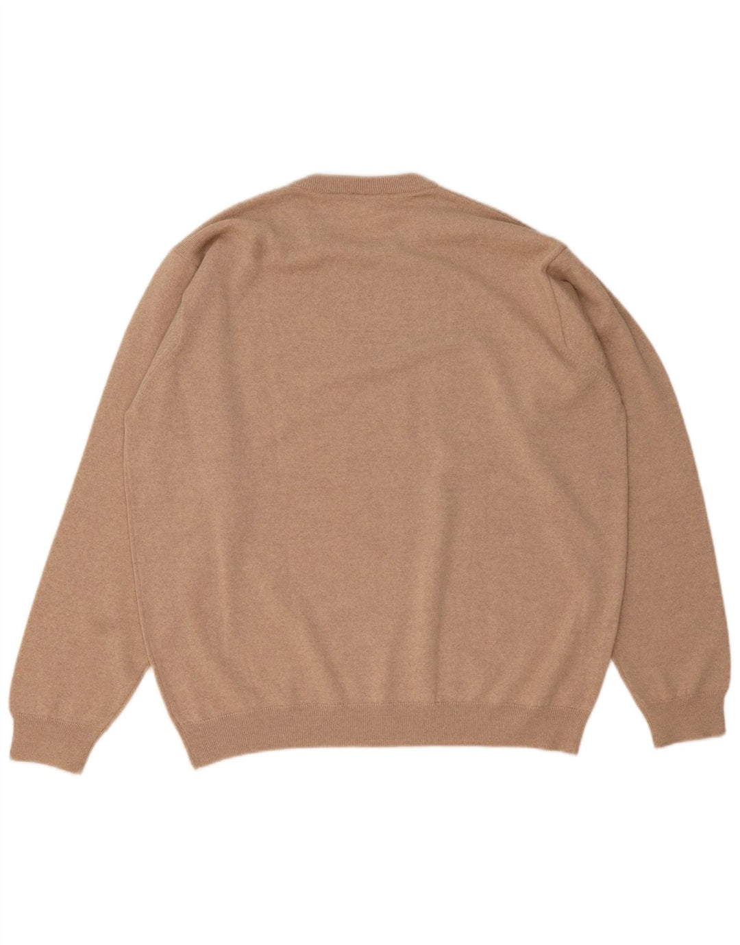 Pulover Lacoste pentru bărbați cu decolteu rotund Mărimea 8 3XL Lână maro