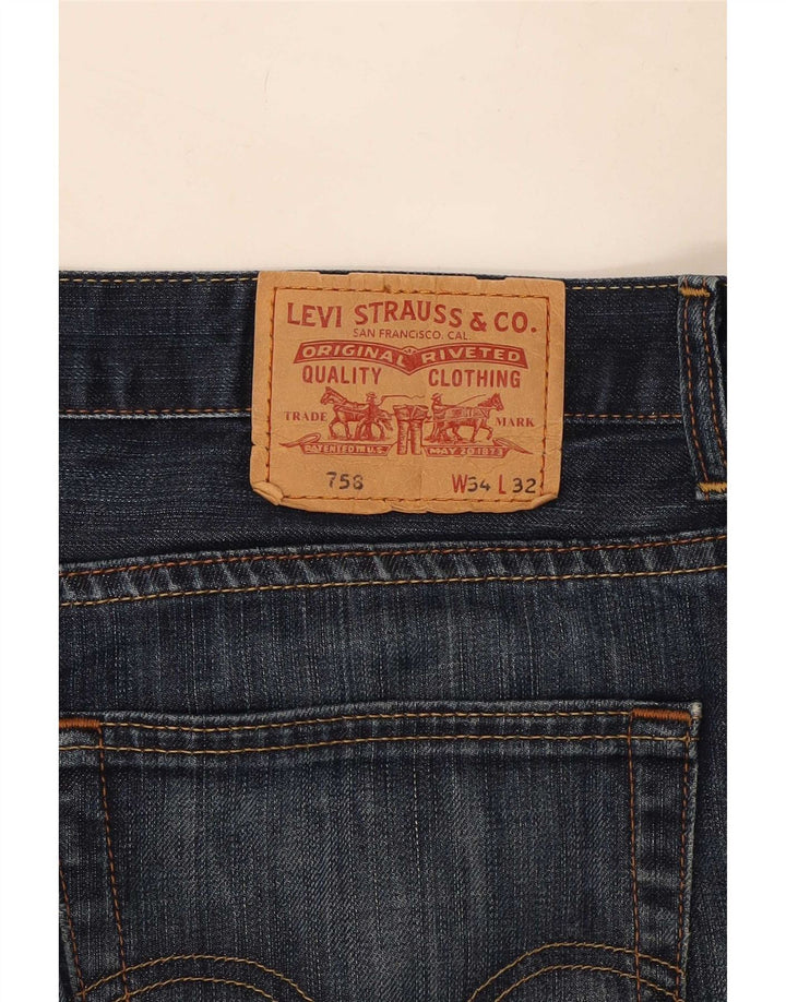 Blugi Levi's 758 Bootcut W34 L30 Bumbac albastru