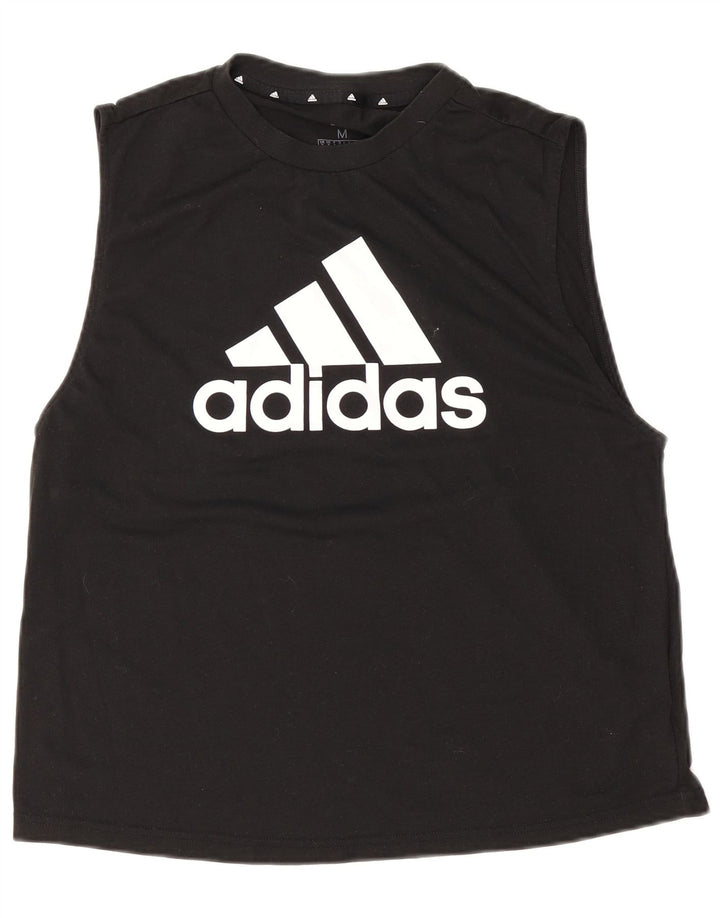 Vesta grafică pentru femei Adidas UK 14 Poliester mediu negru