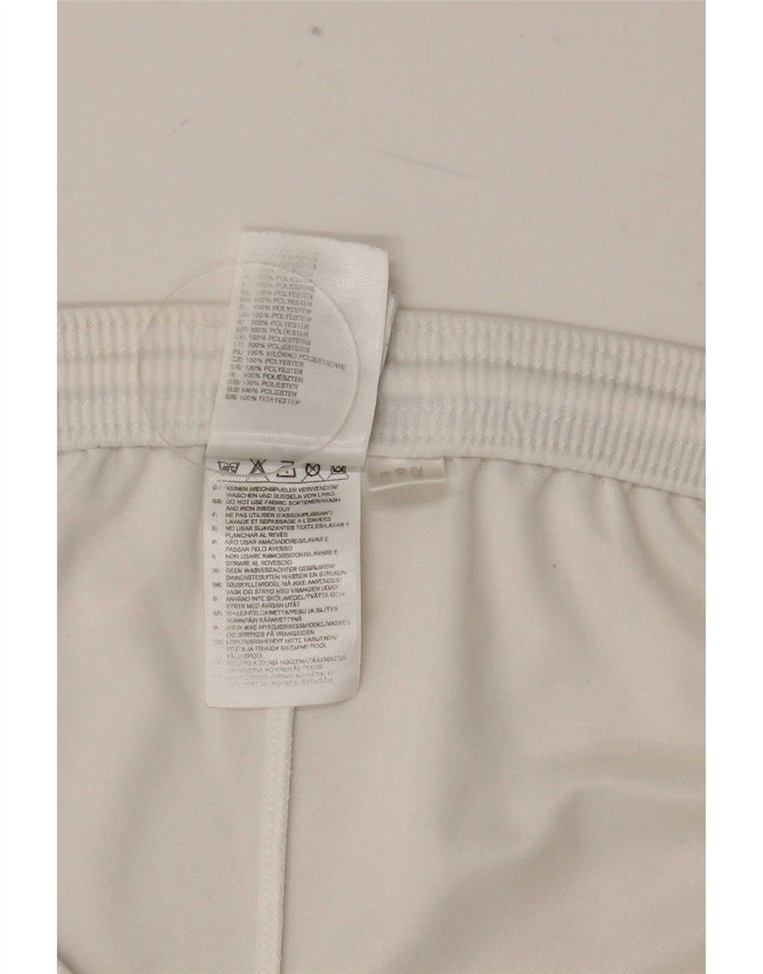 Pantaloni scurți sport Adidas pentru bărbați, poliester alb mediu