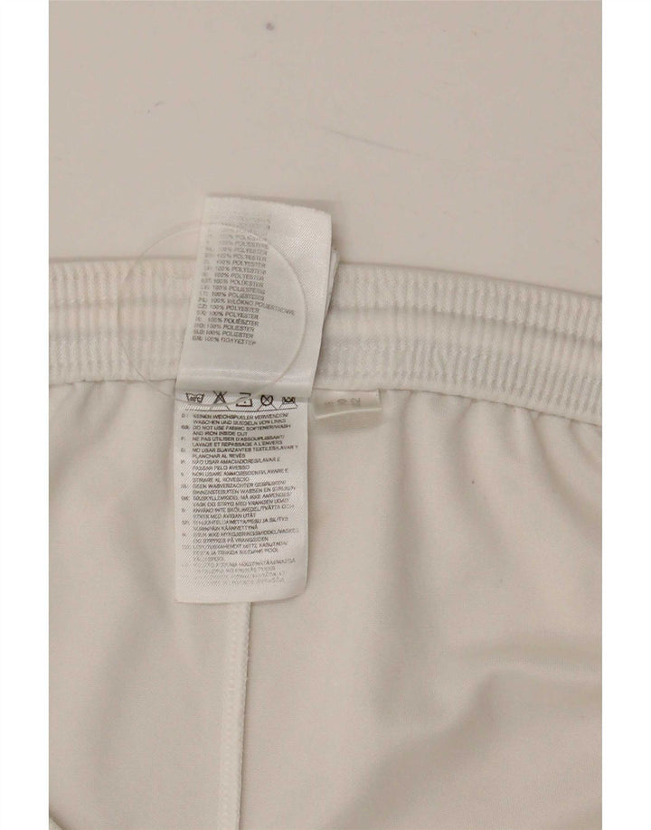 Pantaloni scurți sport Adidas pentru bărbați, poliester alb mediu