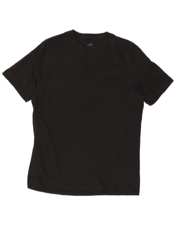 Puma Mens T-Shirt Top Large Black Cotton