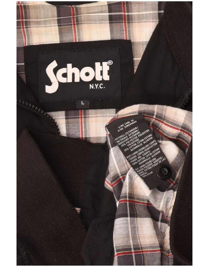 Jachetă Schott pentru bărbați UK 40 Poliester negru mare