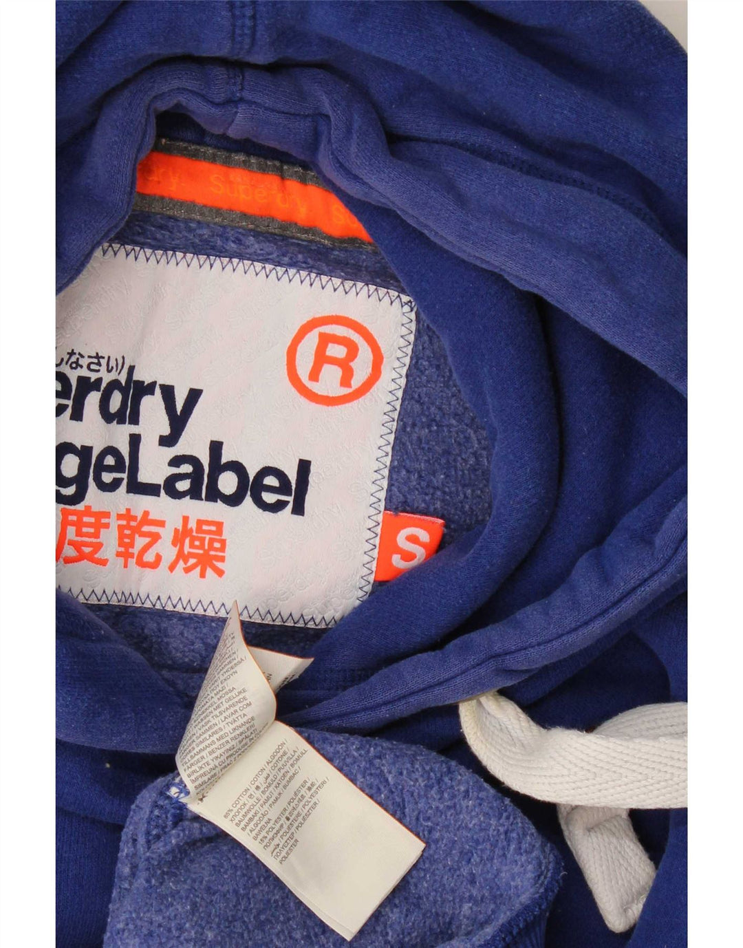Pulover Superdry pentru bărbați, bumbac mic albastru