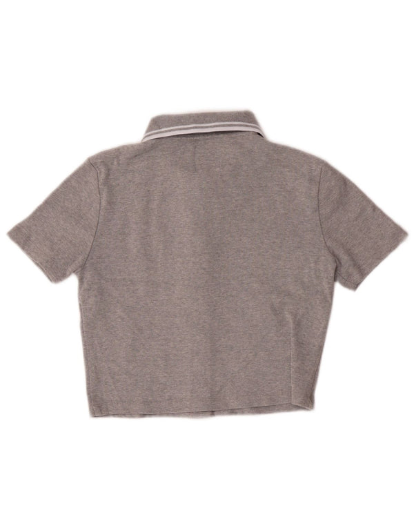 Bluză cămașă cu mânecă scurtă pentru femei Superdry UK 6 XS, bumbac cu pete gri