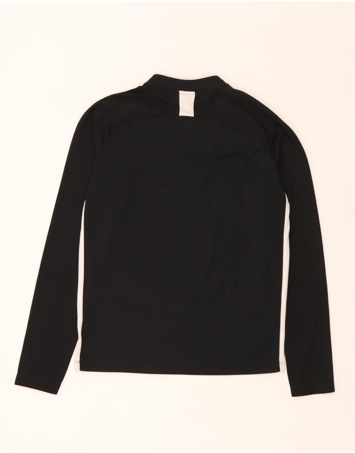 Nike Băieți Dri Fit Zip Neck Pullover Trening Top 13-14 Ani XL Negru