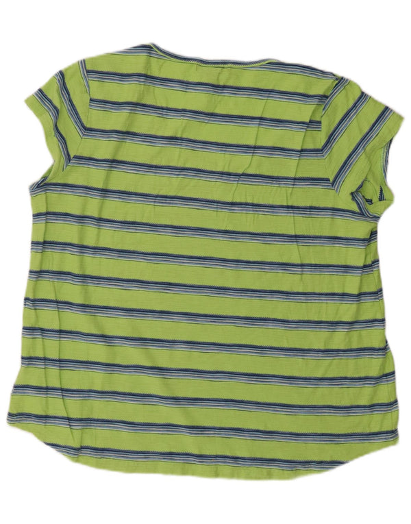 Top tricou Chaps pentru femei UK 18 XL, bumbac cu dungi verzi