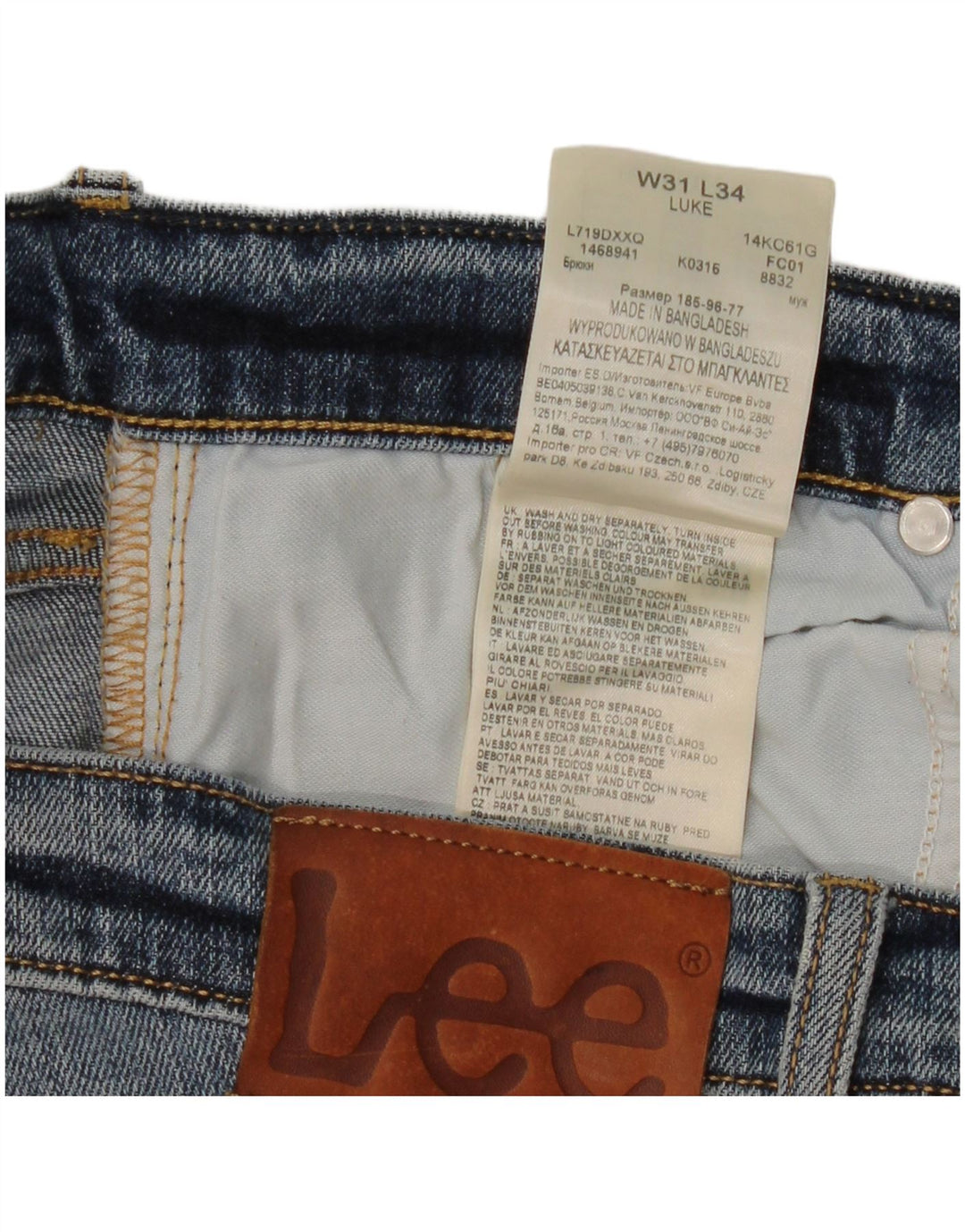 Blugi slim Luke Distressed LEE pentru femei W31 L29 bumbac albastru