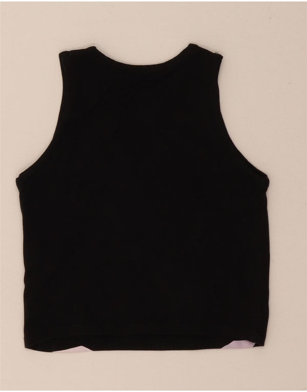 Vestă NIKE pentru fete Crop Graphic Top 10-11 ani mediu negru