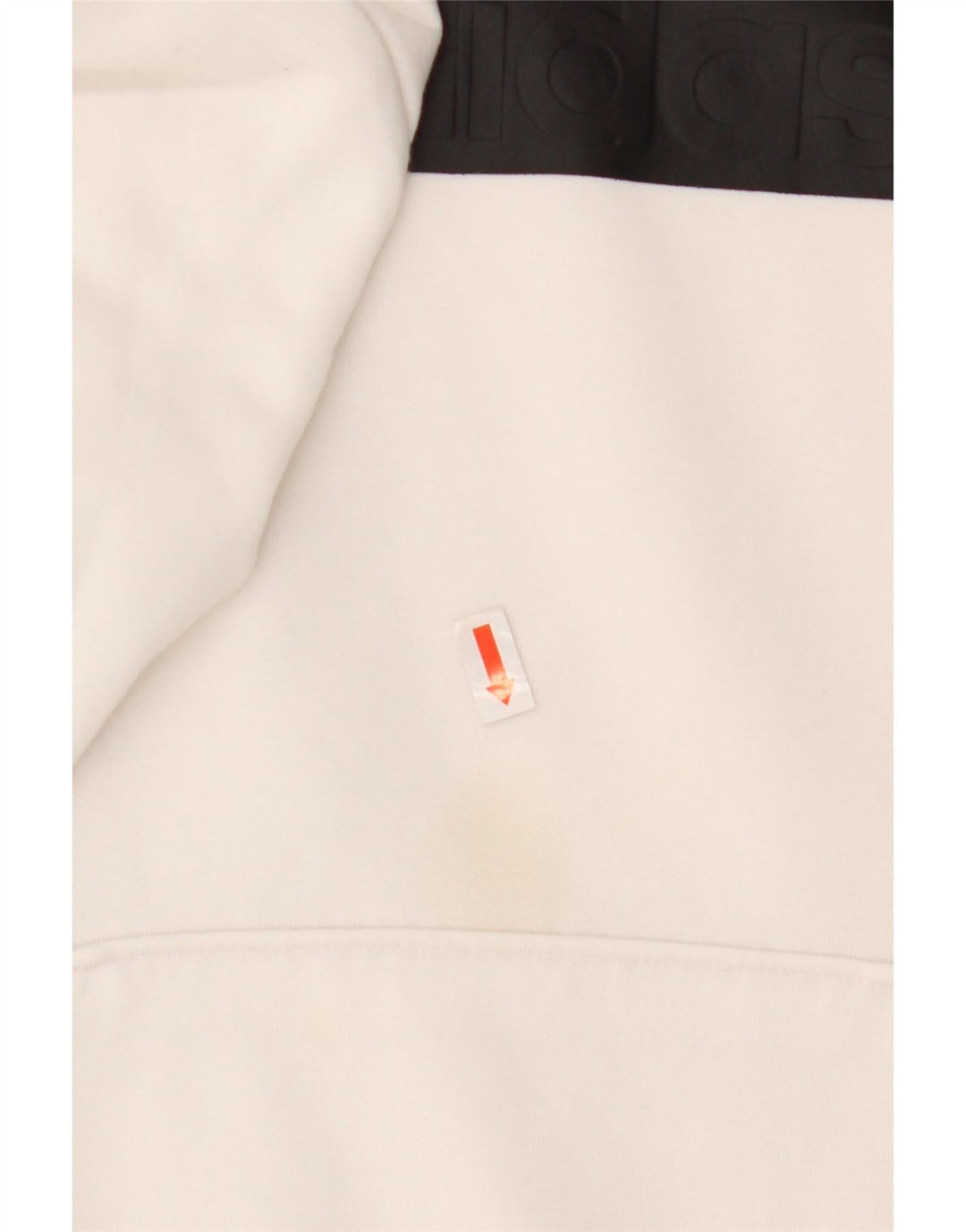 Pulover cu glugă grafic Adidas pentru femei UK 8/10 Poliester alb mic