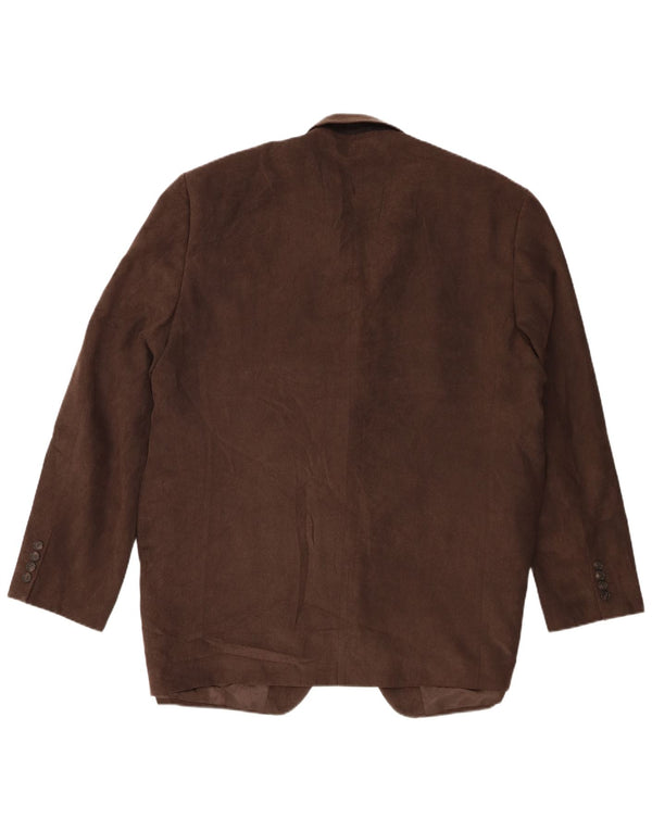 Jachetă pentru bărbați Marks & Spencer din velur cu 3 nasturi, UK 46 XL, maro