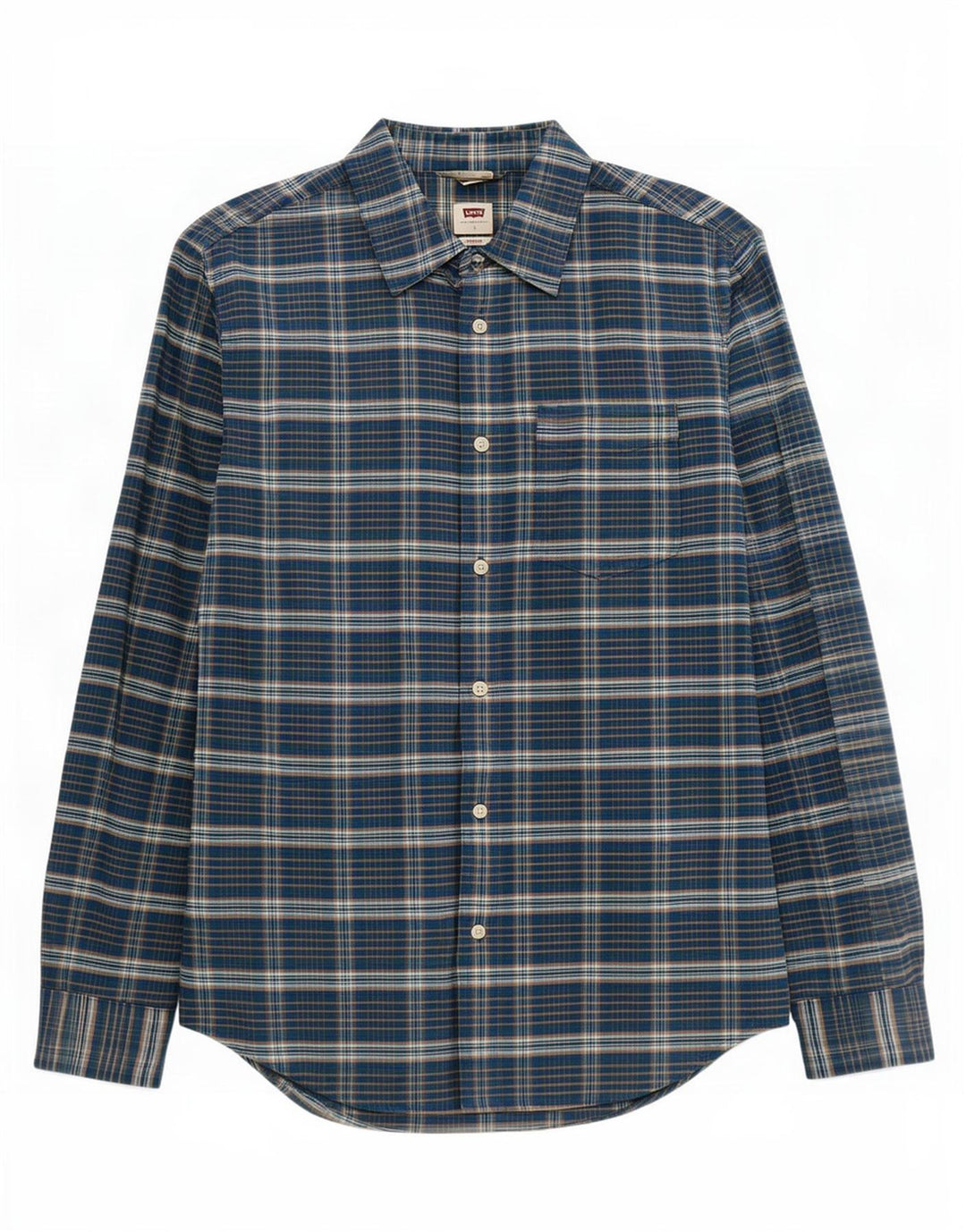 Cămașă standard Levi's pentru bărbați, bumbac cu carouri, albastru bleumarin