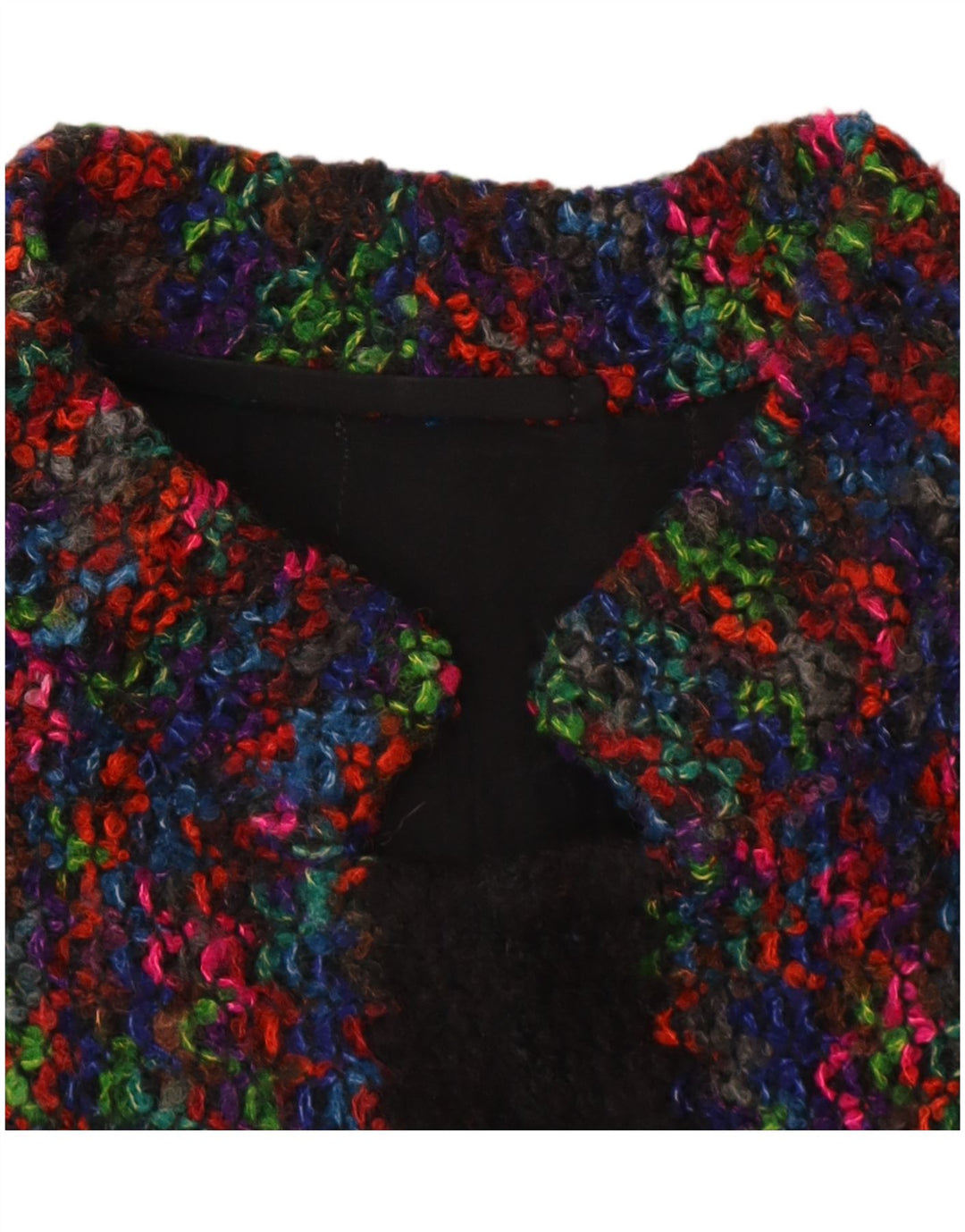 Jachetă vintage pentru femei din tricot, UK 14, medie, multicoloră