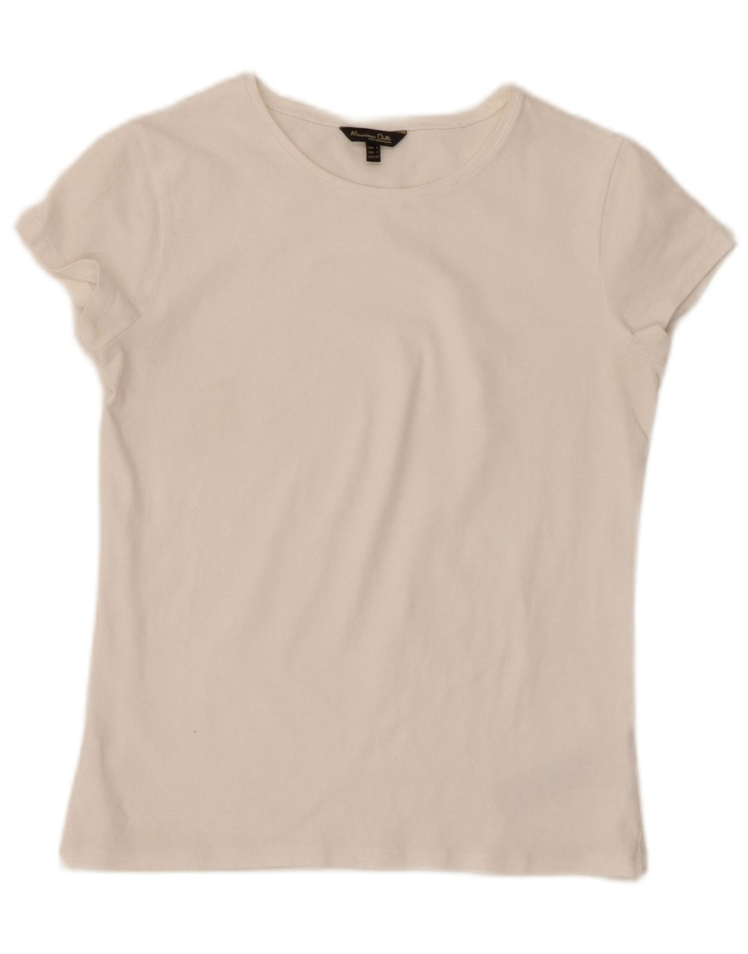 MASSIMO DUTTI Tricou pentru femei Top UK 8 Small White Bumbac