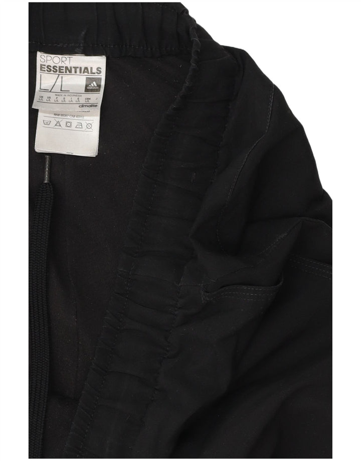 Pantaloni de trening Adidas Climalite pentru bărbați Pantaloni de jogging, mari, negru, poliester