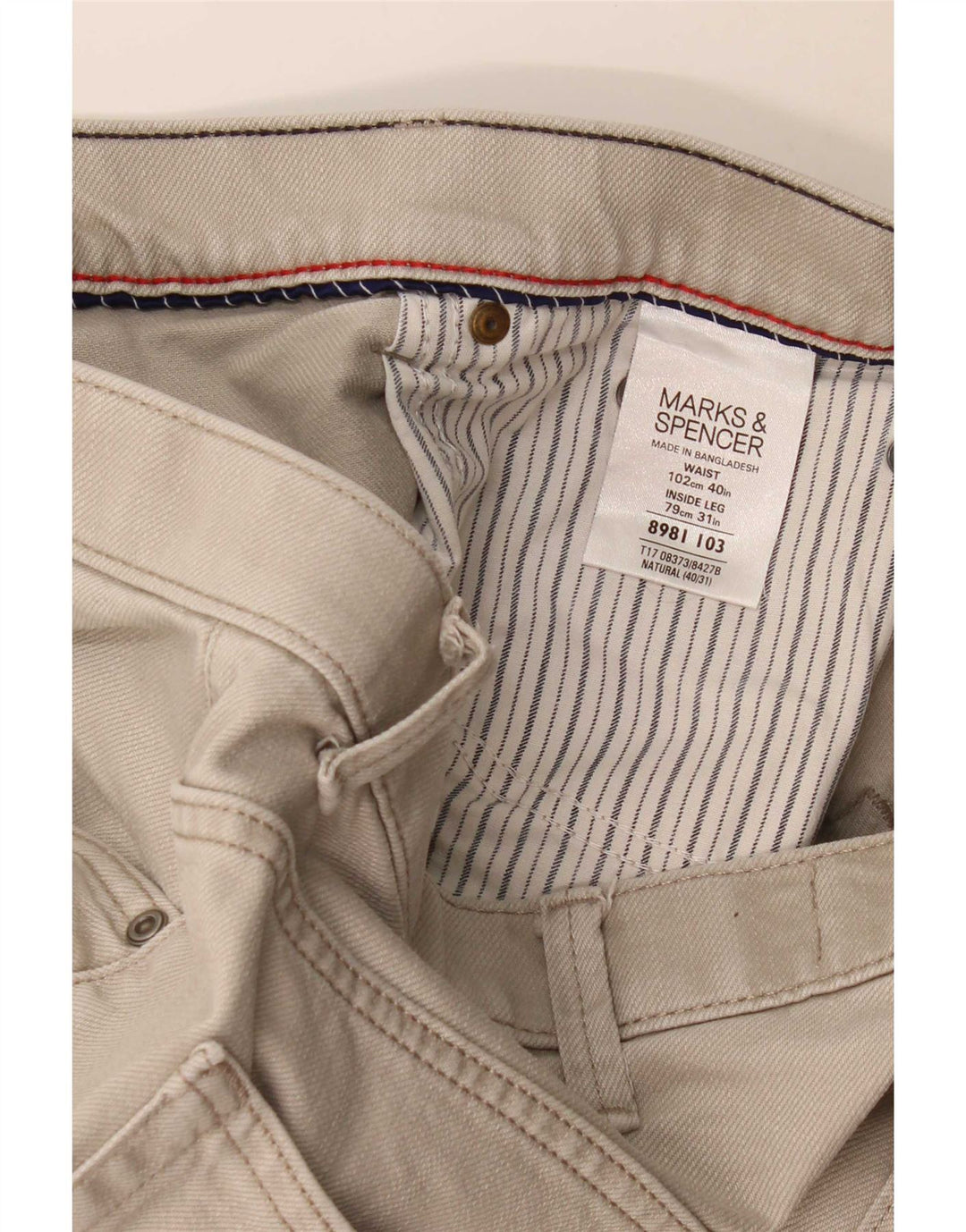 Blugi drepti pentru bărbați de la Marks & Spencer Blue Harbour W40 L31 bumbac gri