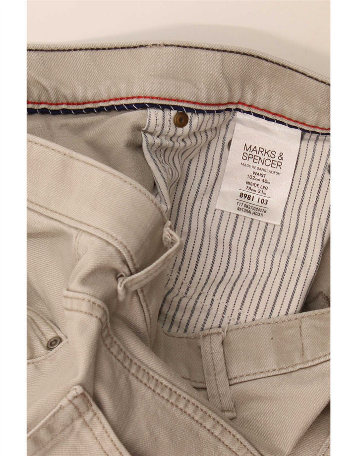 Blugi drepti pentru bărbați de la Marks & Spencer Blue Harbour W40 L31 bumbac gri