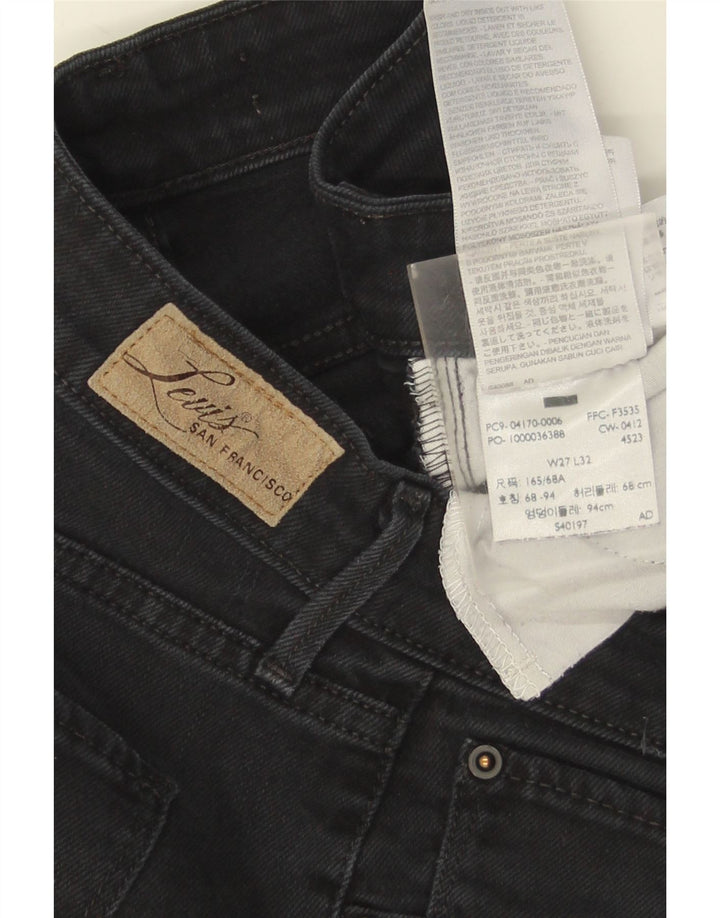 Blugi drepti pentru femei Levi's W27 L32 bumbac negru