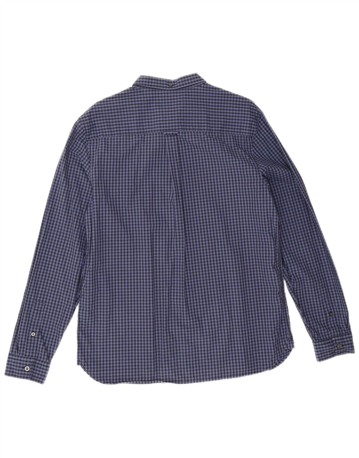 Cămașă pentru bărbați Lyle & Scott, mare din bumbac vichy, albastru bleumarin