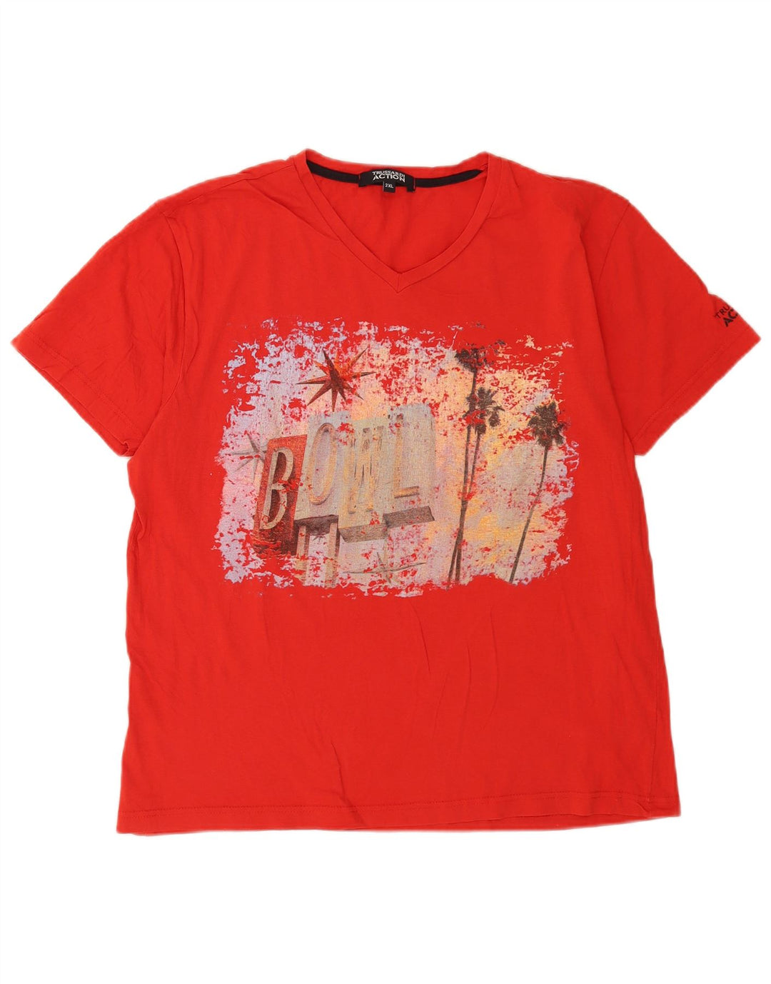 Tricou grafic Trussardi pentru bărbați Top 2XL Roșu