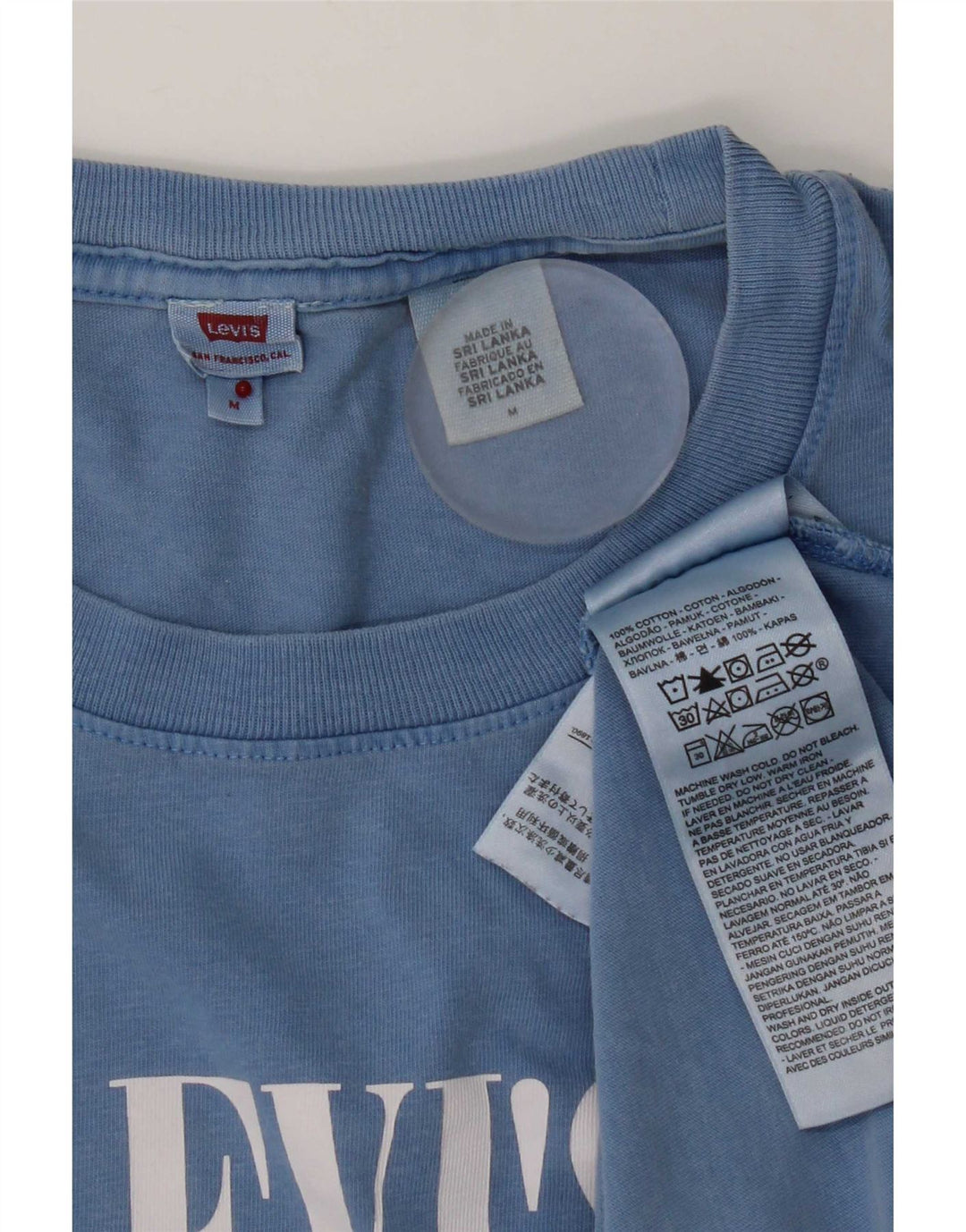 Tricou cu grafic Levi's pentru femei Top UK 14 Medium Blue Bumbac