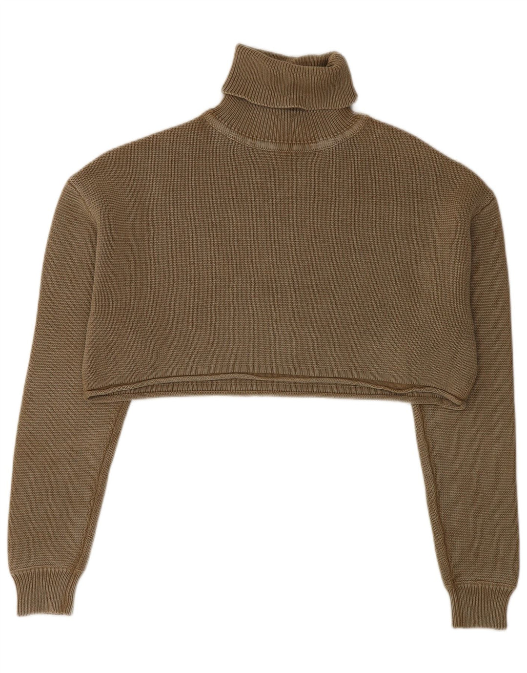 Pulover oversize cu gât rulat Zara pentru femei UK 10 Mic Kaki
