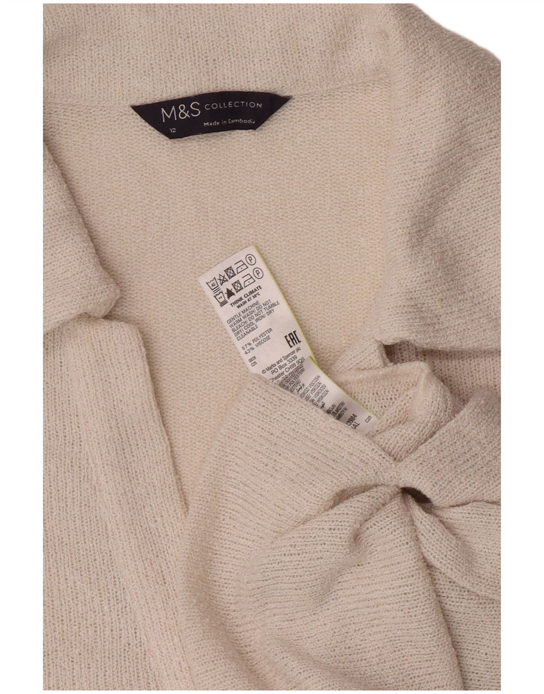 Tricou polo pentru femei Marks & Spencer UK 12 Poliester alb mediu
