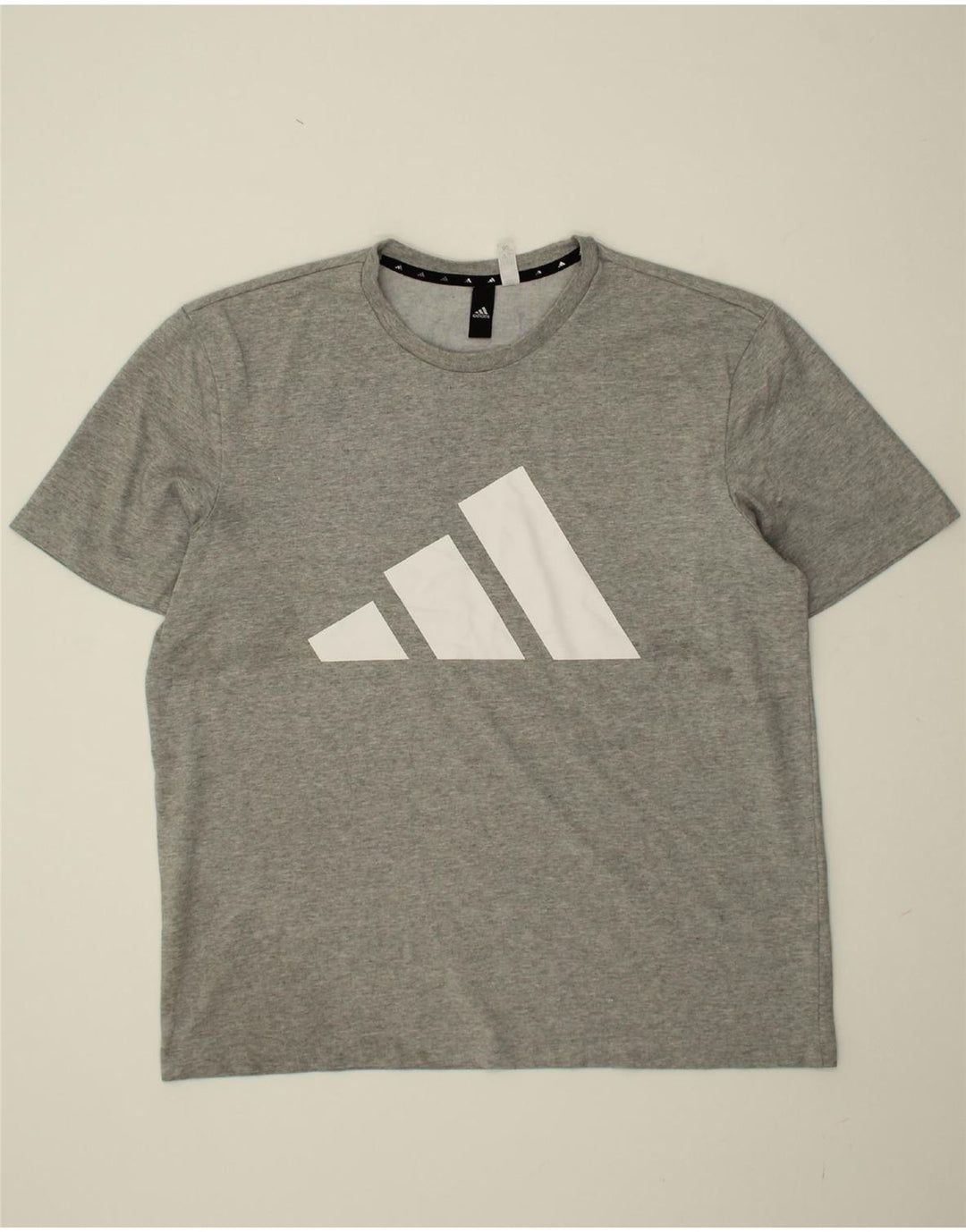 ADIDAS Mens Graphic T-Shirt Top Large Grey Vintage Adidas and Second-Hand Adidas from Messina Hembry 