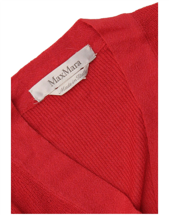 Max Mara Pulover cu decolteu în V pentru femei UK 12 Medium Red