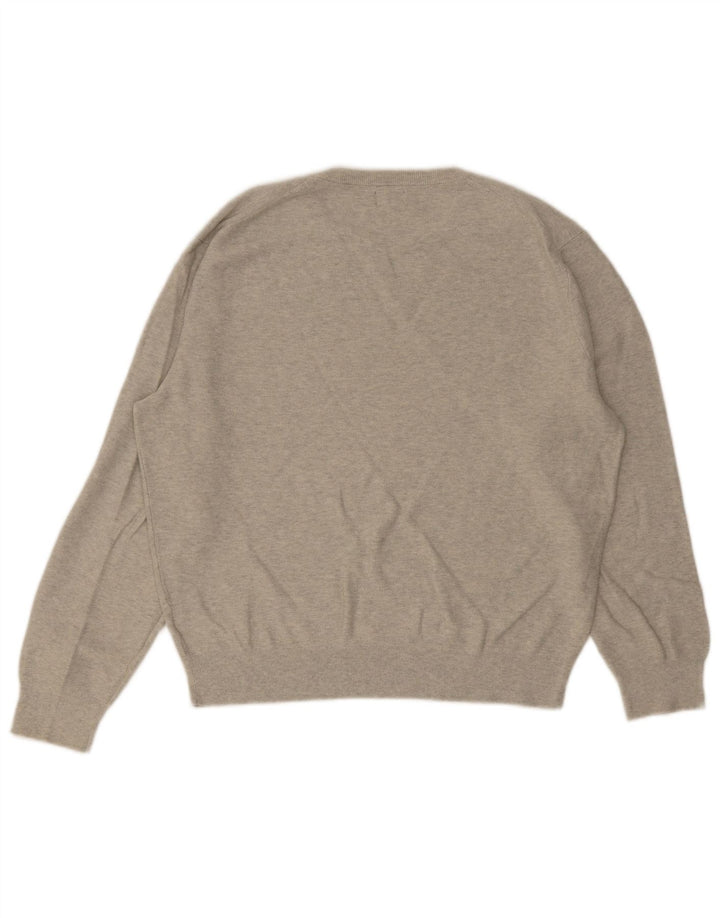 Pulover J. Crew pentru bărbați, cu gât crew, bumbac, gri mediu