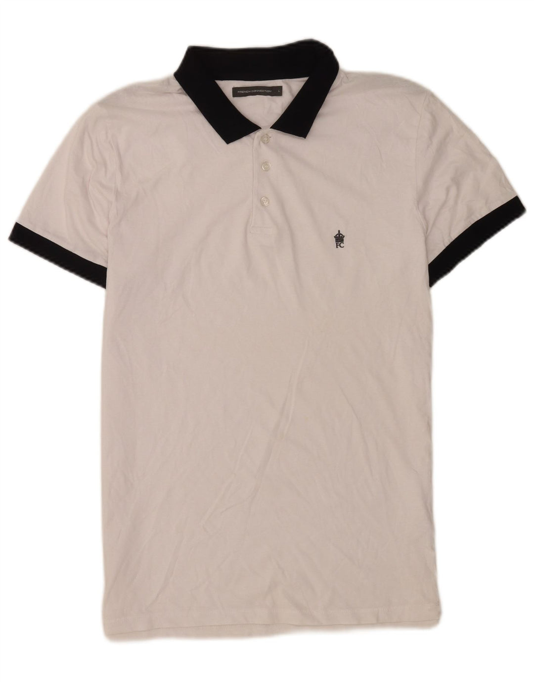Tricou polo de rugby pentru bărbați French Connection, bumbac alb mare