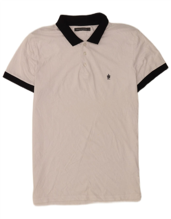 Tricou polo de rugby pentru bărbați French Connection, bumbac alb mare