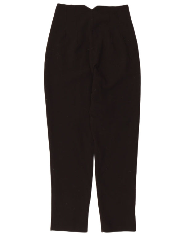 Pantaloni de costum conici pentru femei cu talie înaltă Zara XS L24 L26 Poliester negru