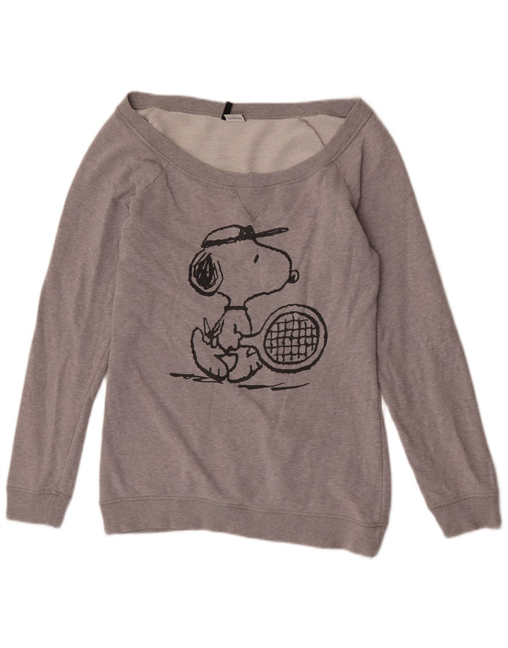 Pulover pentru femei Benetton Peanuts Graphic Pulover UK 14 Medium Gri