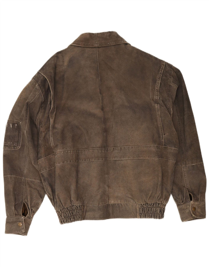 Jachetă din piele pentru bărbați Front Line IT 48 Medium Khaki