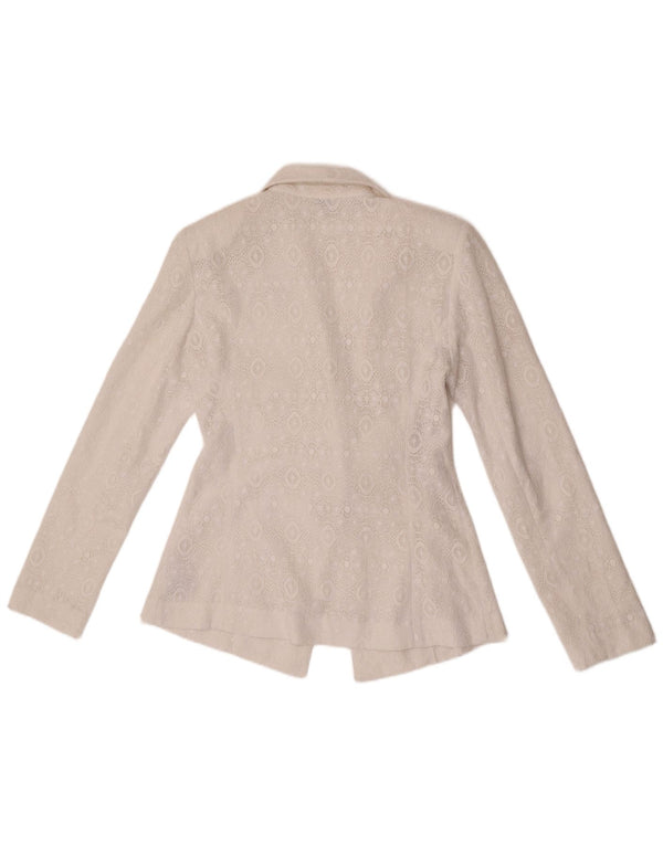 Jachetă Guess pentru femei cu 1 nasture, UK 12, poliester alb mediu