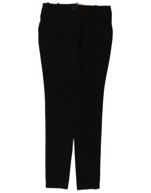 Elisabetta Franchi Womens Skinny Casual Trousers EU 42 Large W32 L33 Black