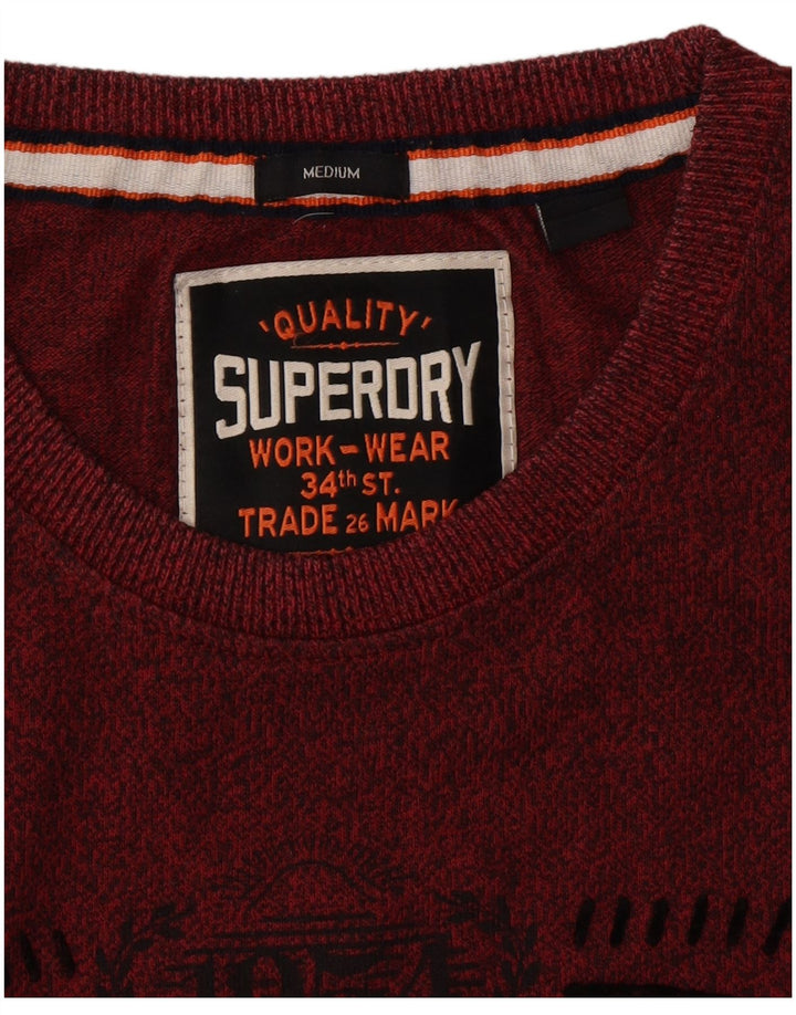 Tricou grafic pentru bărbați SUPERDRY Top Medium Maroon
