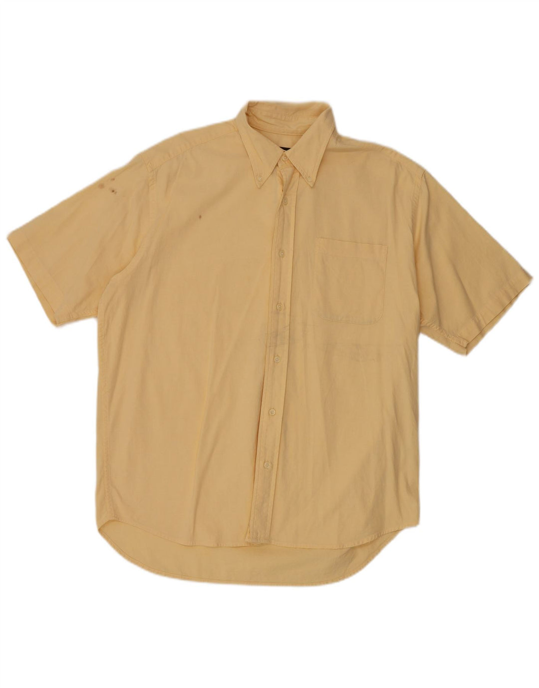 Cămașă cu mânecă scurtă pentru bărbați Eddie Bauer, bumbac galben mediu