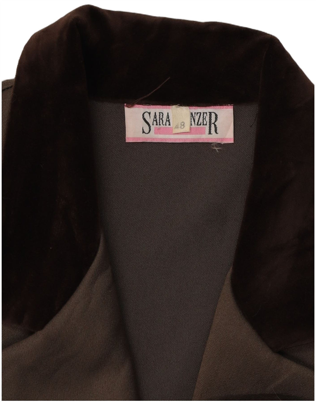 Palton dublu pentru femei Sara Glenzer IT 48 XL Maro Colorblock