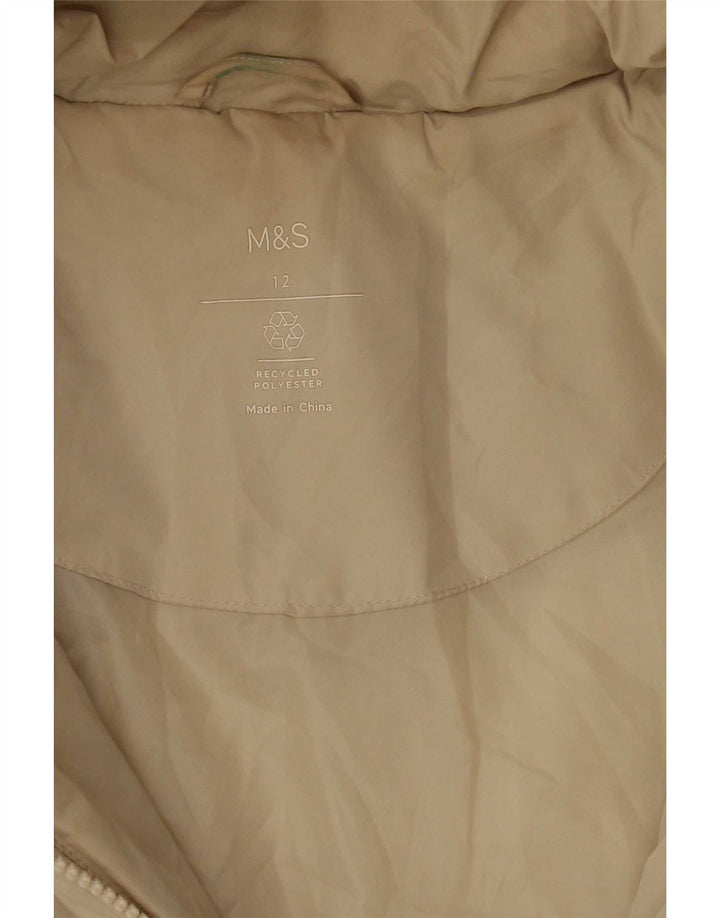 Jachetă căptușită cu glugă pentru femei Marks & Spencer UK 12 Medium Off White