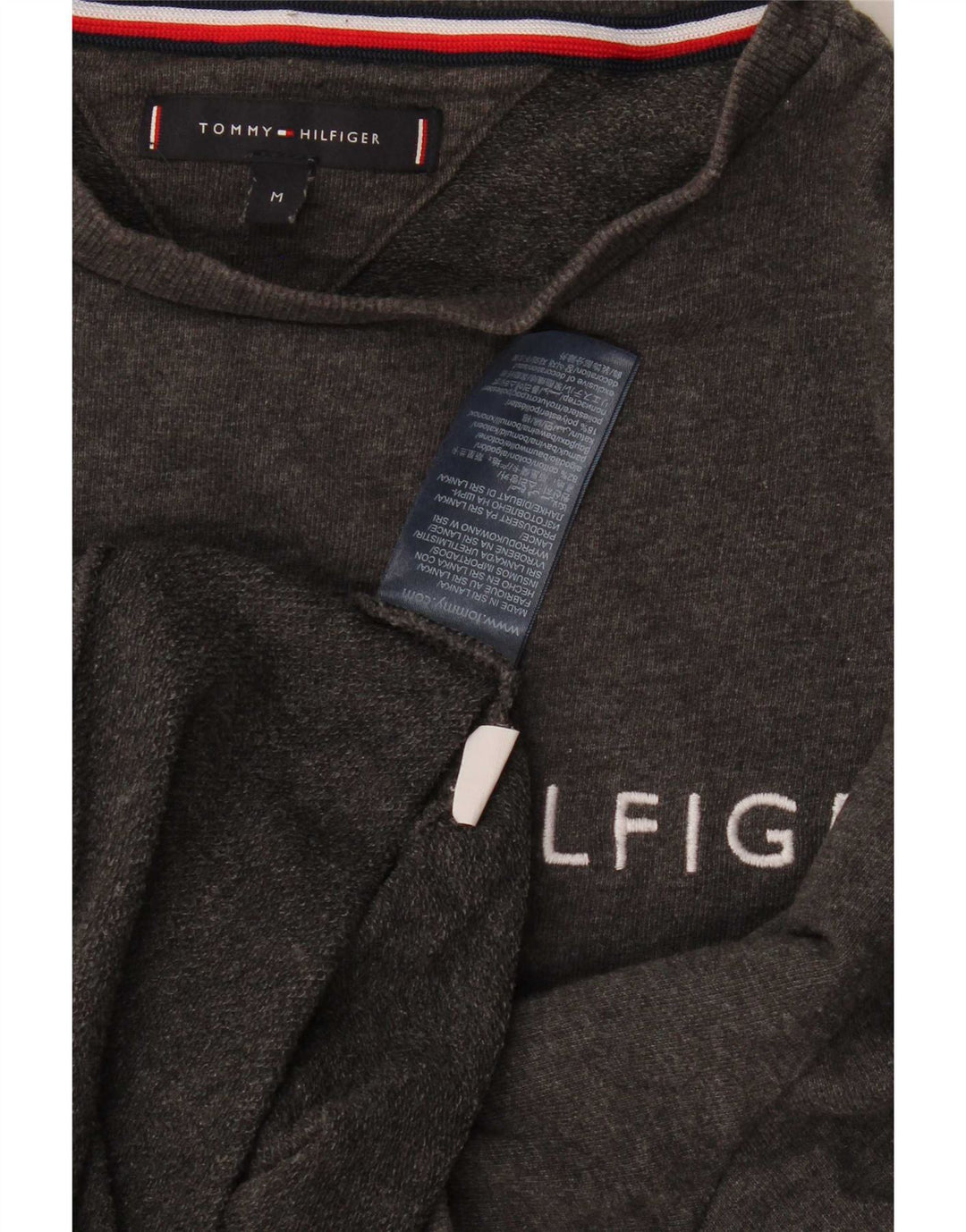 Hanorac grafic pentru bărbați Tommy Hilfiger Pulover din bumbac gri mediu