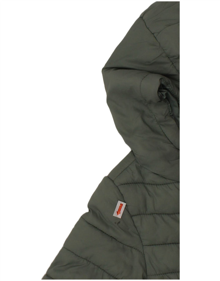 Jachetă căptușită cu glugă DKNY pentru fetițe, 18-24 luni, nailon verde