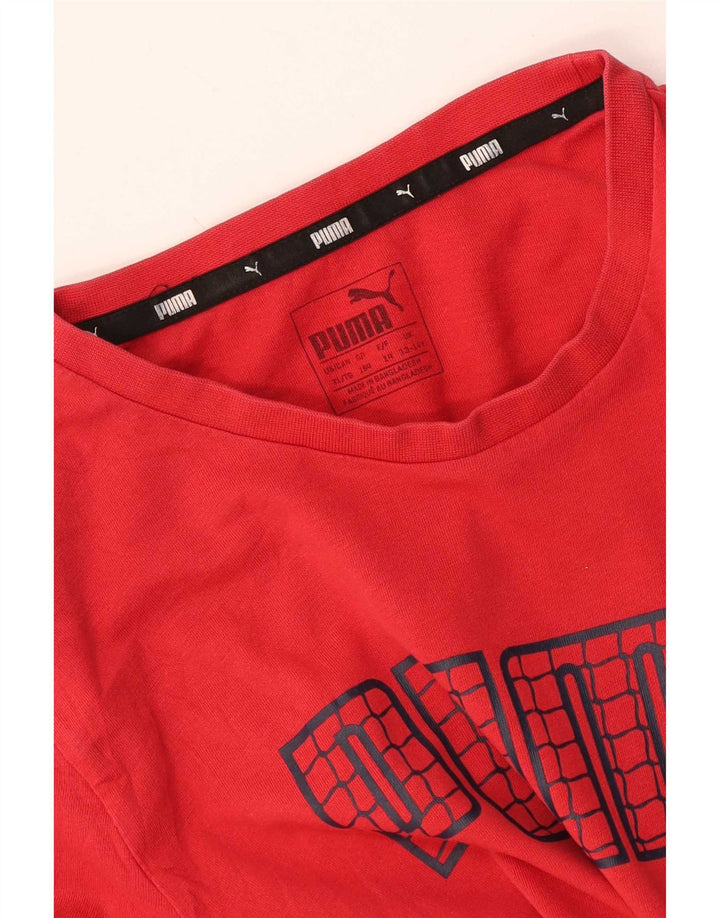 Tricou grafic Puma pentru băieți Top 13-14 ani roșu