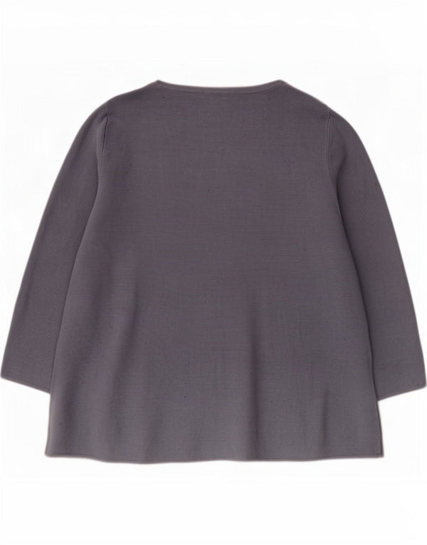 Cos Top femei 3/4 mâneci UK 16 mare bumbac gri