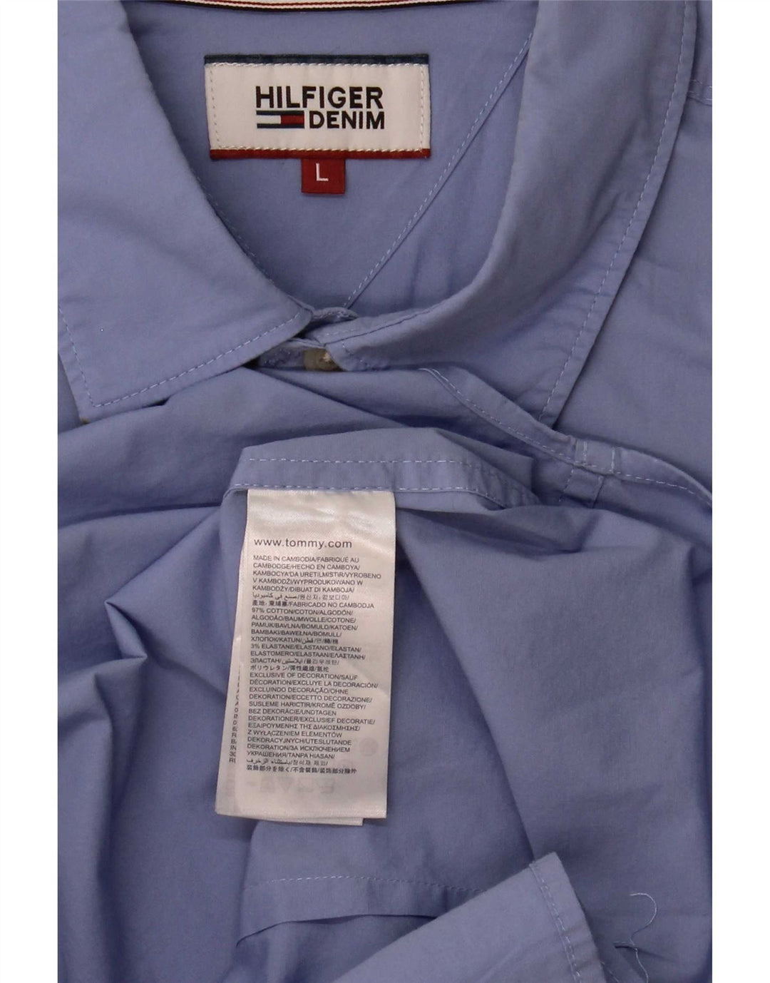 Cămașă pentru bărbați Tommy Hilfiger Slim Fit, mare, albastru, bumbac